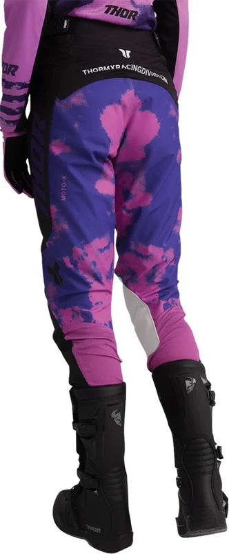 THOR PANT WMN LAUNCHMODE BLEACH BLK/ORCH 1/2