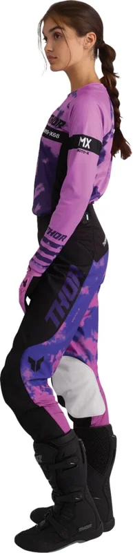THOR PANT WMN LAUNCHMODE BLEACH BLK/ORCH 1/2