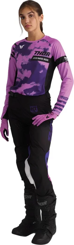 THOR PANT WMN LAUNCHMODE BLEACH BLK/ORCH 1/2