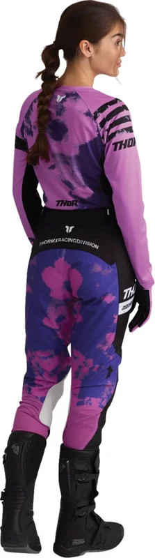THOR PANT WMN LAUNCHMODE BLEACH BLK/ORCH 1/2