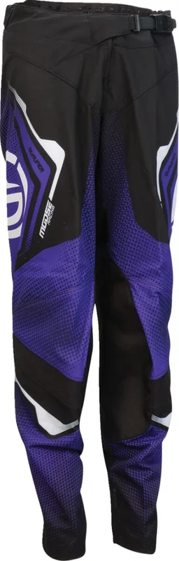 MOOSE RACING PANT YTH QUALIFIER BLACK/PURPL