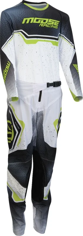 MOOSE RACING PANT YTH QUALIFIER WHITE/BLACK