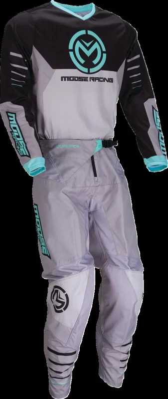MOOSE RACING JERSEY QUALIFIER GRAY/TEAL XL