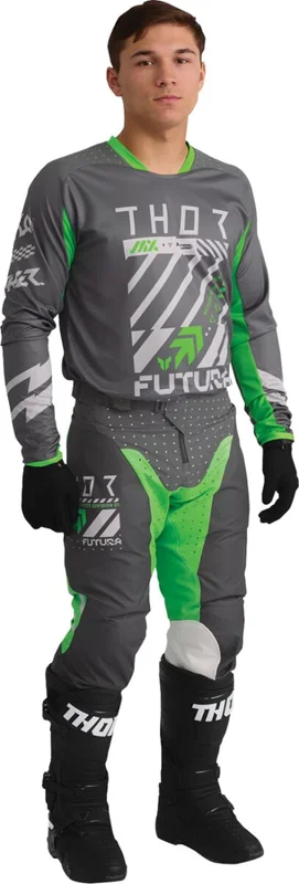 THOR JERSEY LAUNCHMODE FUTURA CHAR/GRN 2X