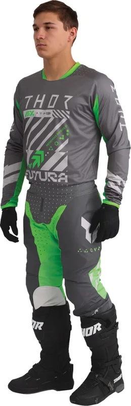 THOR JERSEY LAUNCHMODE FUTURA CHAR/GRN 2X