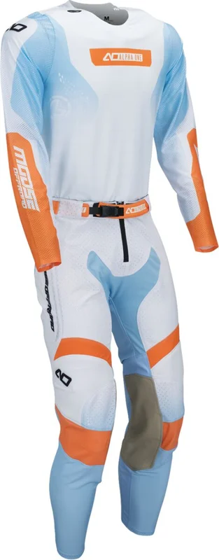 MOOSE RACING JERSEY ALPHA ONE WHITE/BLUE MD