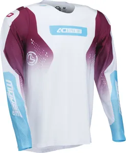 MOOSE RACING JERSEY ALPHA ONE WHITE/PURPLE