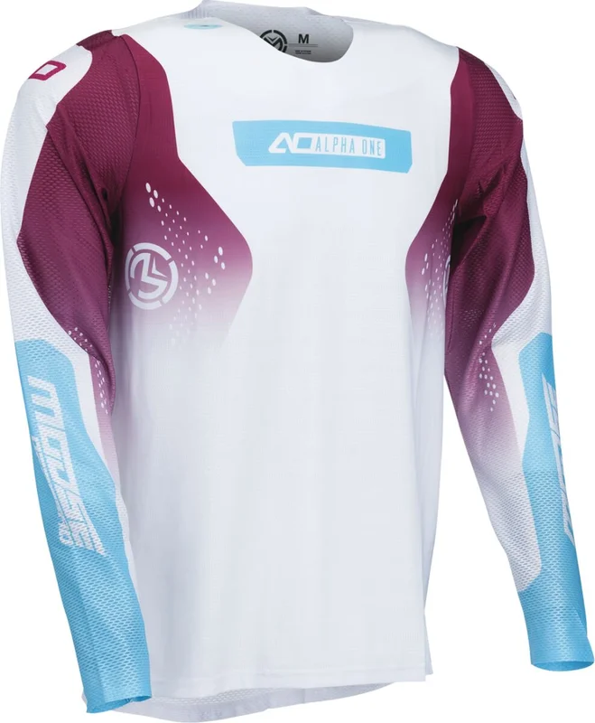MOOSE RACING JERSEY ALPHA ONE WHITE/PURPLE
