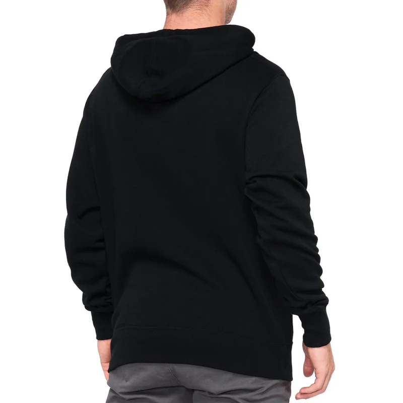 100% CORPO PULLOVER HOODY BLACK MEDIUM
