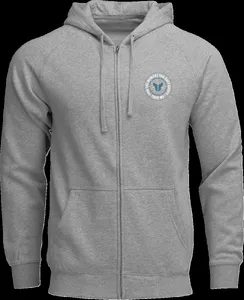 THOR HOODIE ZIP UP BADGE HTR GRAY