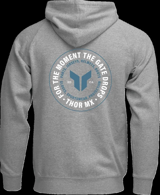 THOR HOODIE ZIP UP BADGE HTR GRAY 3X