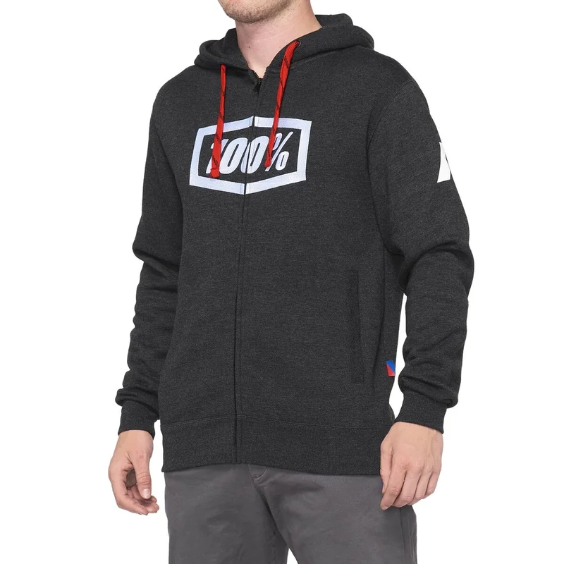 100% HOODIE SYNDICATE ZIP FLEECE BL