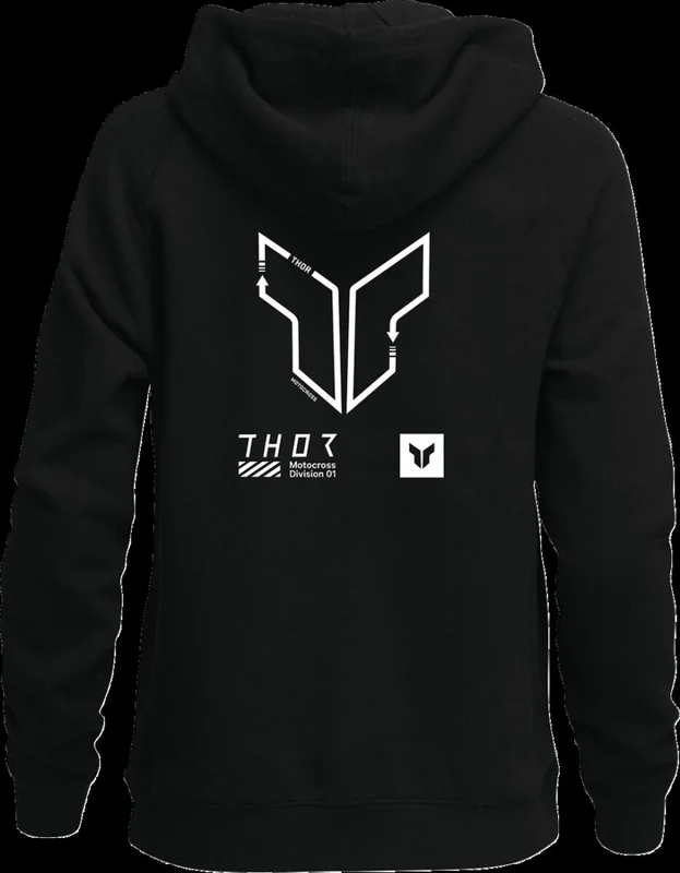 THOR HOODIE WOMENS TRAX BLACK LG
