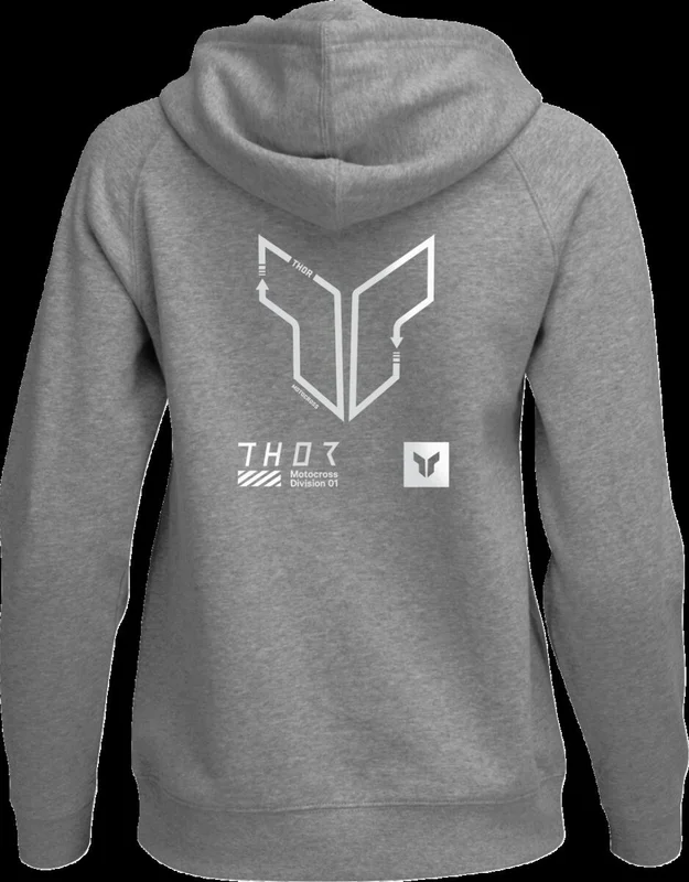 THOR HOODIE WOMENS TRAX HTR GY LG