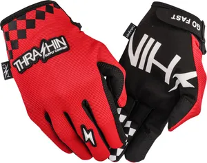 Thrashin Supply Co. GLOVE GO FAST STEALTH RED LARG