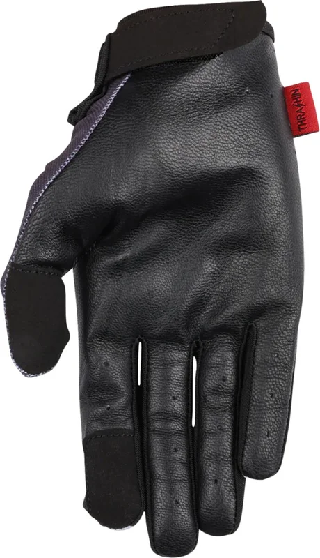 Thrashin Supply Co. GLOVE FLAME STEALTH LEATHER PA