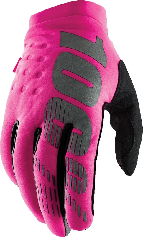 100% WOMENS BRISKER COLD WEATHER GLOVES PINK/BLACK SMALL