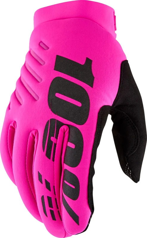 100% WOMENS BRISKER COLD WEATHER GLOVES PINK/BLACK SMALL