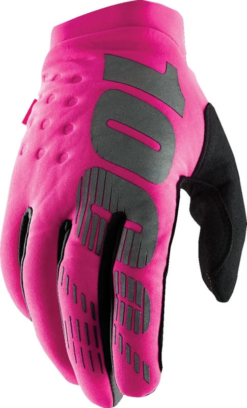 100% WOMENS BRISKER COLD WEATHER GLOVES PINK/BLACK X-LARGE