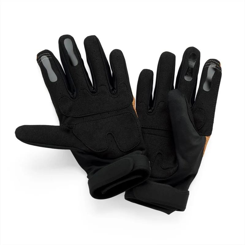100% GLOVES LANGDALE BLACK/TAN - S