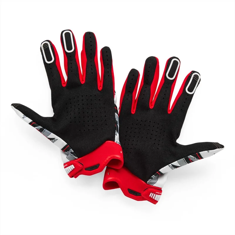 100% GLOVES RIDEFIT WHITE/RED - S