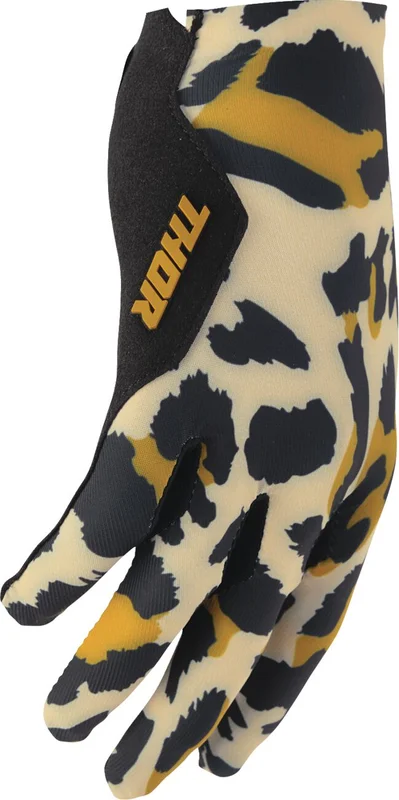 THOR GLOVES WOMENS SPORTMODE CHEETAH TAN/BLACK SM