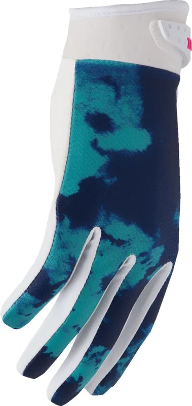 THOR GLOVES YTH LAUNCHMODE BLEACH WHT/AQ M