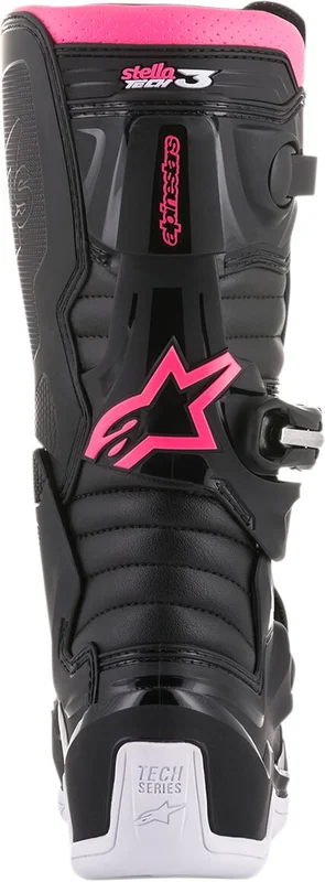 ALPINESTARS WOMENS STELLA TECH 3 OFFROAD BOOTS BLACK/WHITE/PINK 6