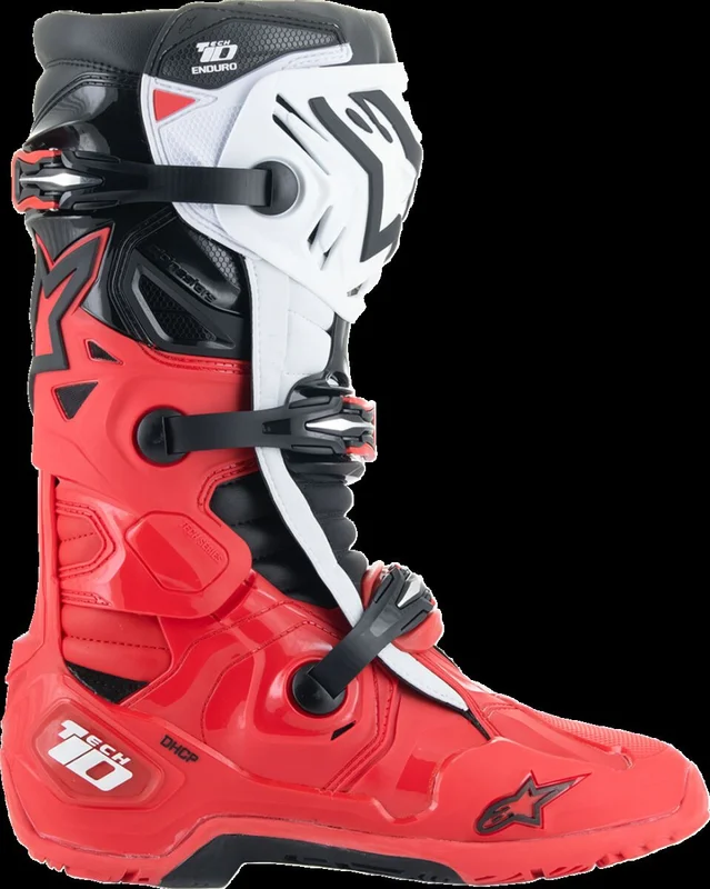 ALPINESTARS BOOT TECH 10 ENDURO BRIGHT RED/BLACK/WHITE 7