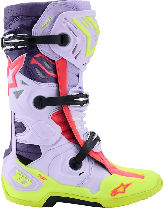 ALPINESTARS BOOT TECH 10 S-VENTED PRP/YL FL/DIVA PNK 7