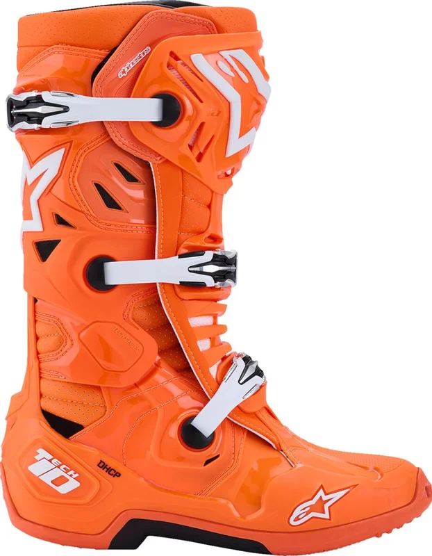 ALPINESTARS BOOT TECH 10 S-VENTED ORG FL/BLK/WHT 7