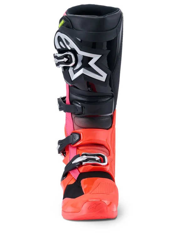 ALPINESTARS BOOT TECH 7 BLK/RD FLUO/PNK FLUO 6