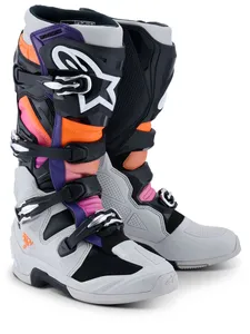 ALPINESTARS BOOT TECH 7 BLK/LT GY/ORG FL/M