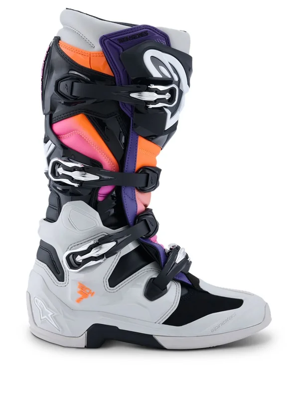 ALPINESTARS BOOT TECH 7 BLK/LT GY/ORG FL/MAG 5
