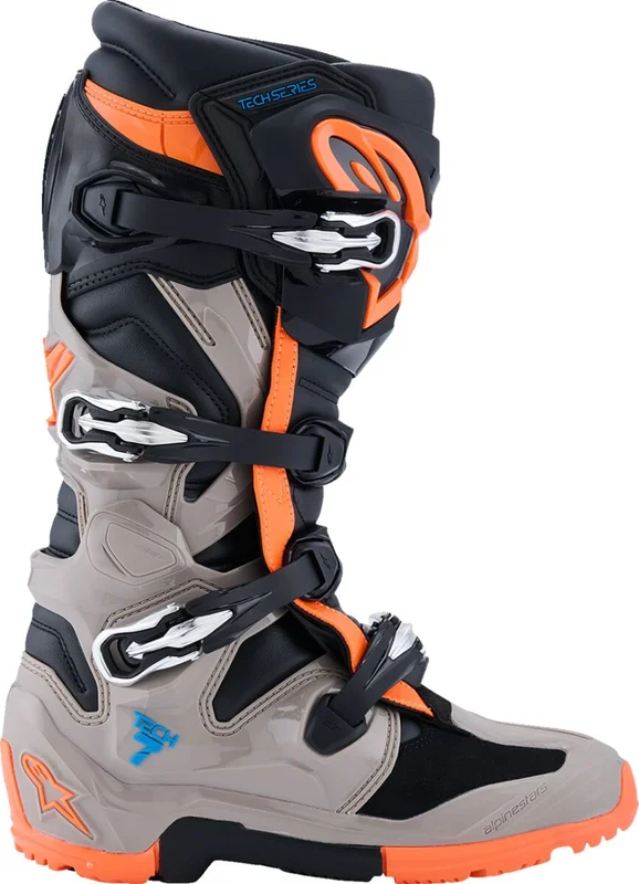 ALPINESTARS BOOT TECH 7 ENDURO BK/WRM GRY/ORG FL 7