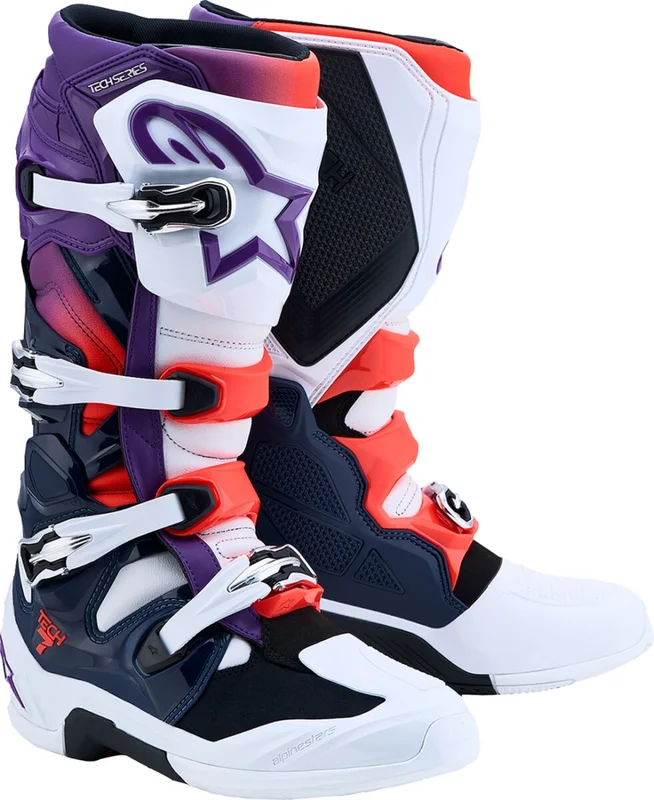 ALPINESTARS BOOT TECH 7 PURPLE BLUE FLUO R