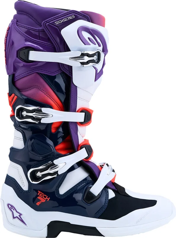 ALPINESTARS BOOT TECH 7 PURPLE BLUE FLUO R