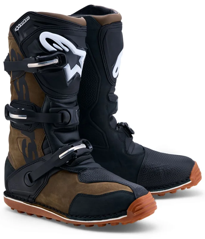 ALPINESTARS BOOT TECH T BROWN BLACK GUM 5
