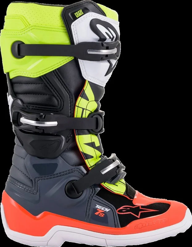 ALPINESTARS BOOT TECH 7S GY/RD/YL 2