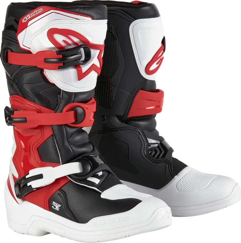 ALPINESTARS BOOT TECH3S YTH WT/BK/R 2