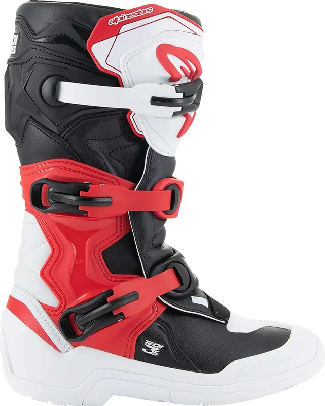 ALPINESTARS BOOT TECH3S YTH WT/BK/R 2