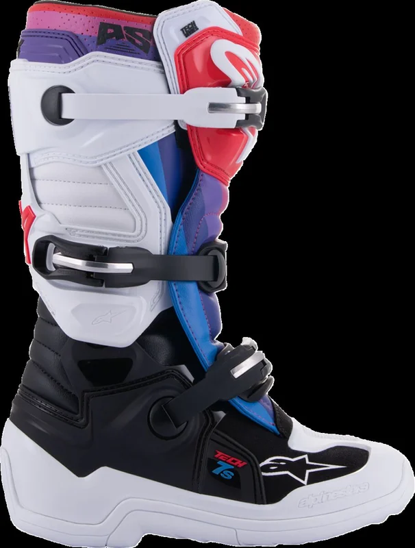 ALPINESTARS BOOT TECH7S W/B/RAINBOW 2