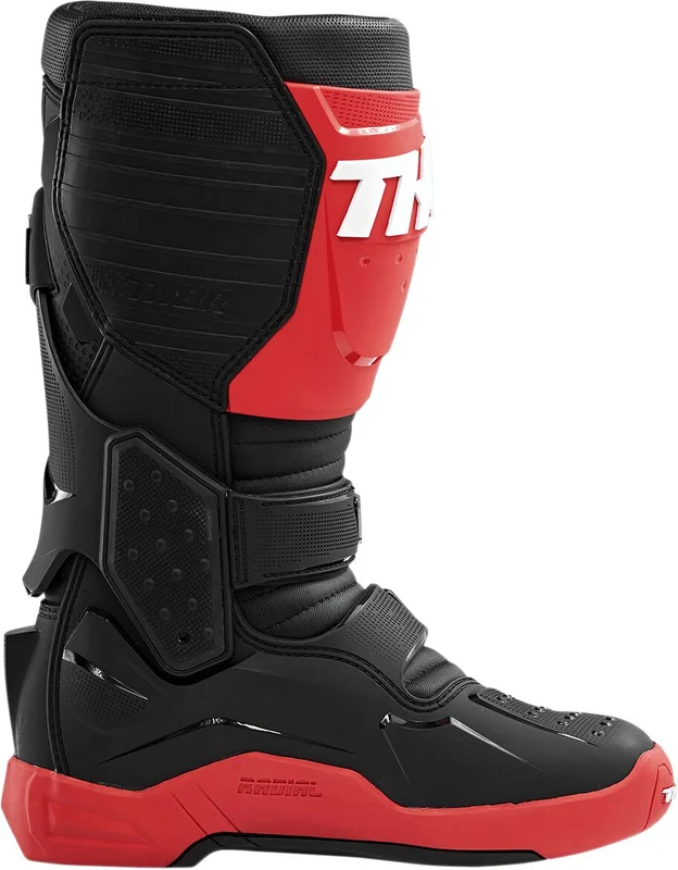 THOR BOOT OUTSLRADIAL BK/RD 10