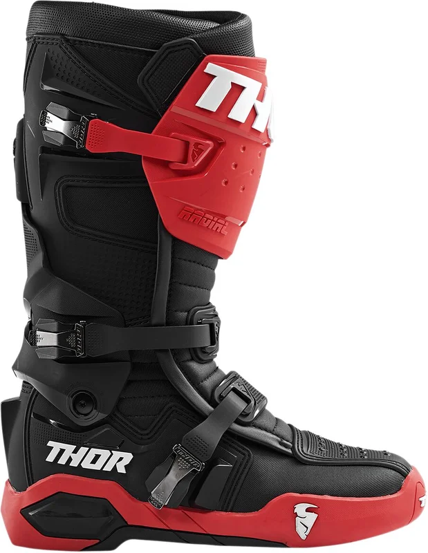 THOR BOOT OUTSLRADIAL BK/RD 10