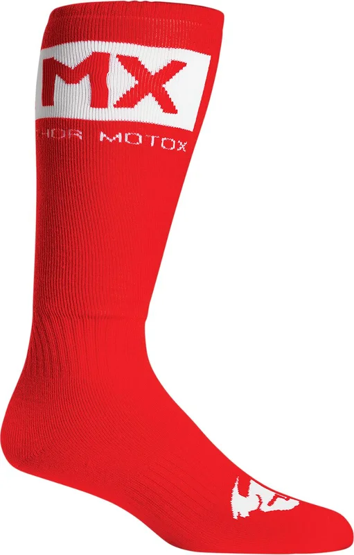 THOR SOCK MX SOLID RD/WH 6-9