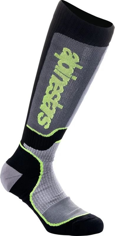 ALPINESTARS SOCK YTH MX+ BLK/GY/YLW