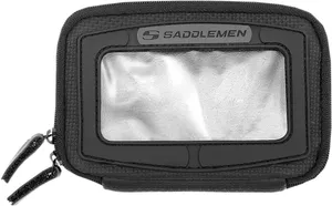 Saddlemen E-Pak Magnetic Pouch<br><ul><li>Bring your smartphone, GPS or other electronics on your motorcycle</li><li>Strong magnets keep the weather-resistant pouch secured to your metal fuel tank (magnets are shielded to reduce interference with all electronic devices)</li><li>Large plastic window transfers electrostatic energy so you can operate the touch screen of your device</li><li>Rubberized material protects bike's finish</li><li>Long perimeter zippers for easy access to device</li><li>5" W x 3 1/2" L x 3/4" tall compartment includes a removable plush pad and foam mat that can be trimmed for a custom fit of your device</li><li>Can be oriented either horizontally or vertically to match screen format of device</li><li>Rubber, Plastic &amp; Magnets</li></ul>