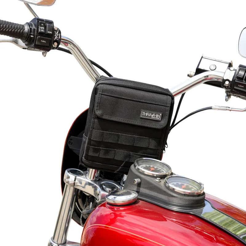 Thrashin Supply Co. BAG HANDLEBAR SLIM BLACK