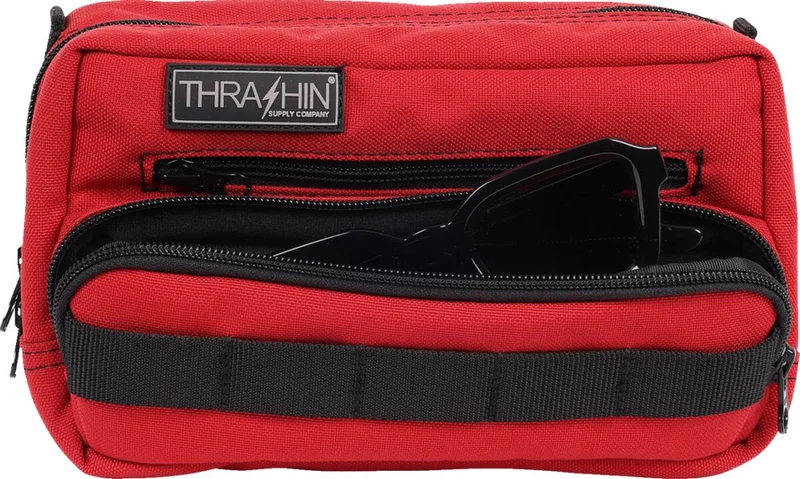 Thrashin Supply Co. BAG HANDLEBAR TSC PLUS RED