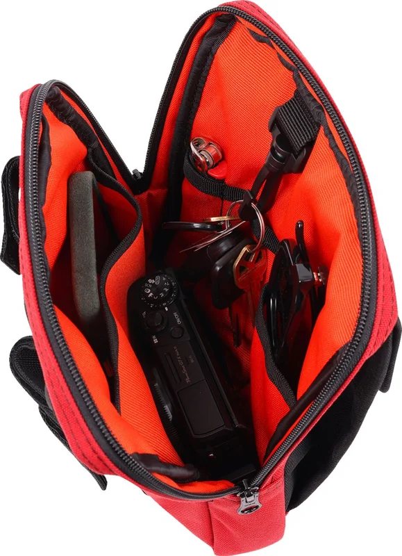 Thrashin Supply Co. BAG HANDLEBAR TSC SLIM RED